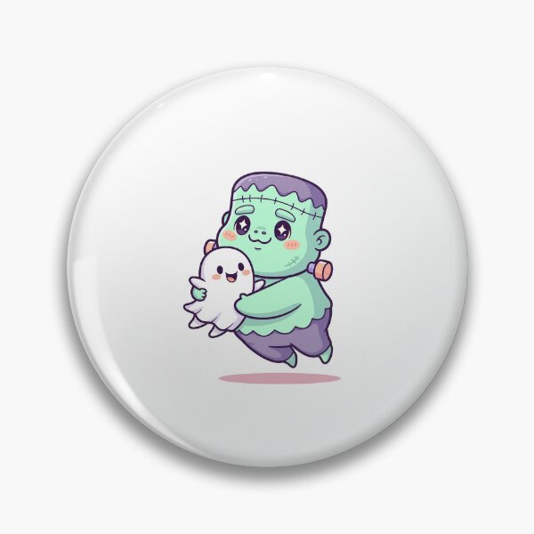 Item preview, Cute Kawaii Frankenstein and Ghost Best Friends designed and sold by istoriadesign.