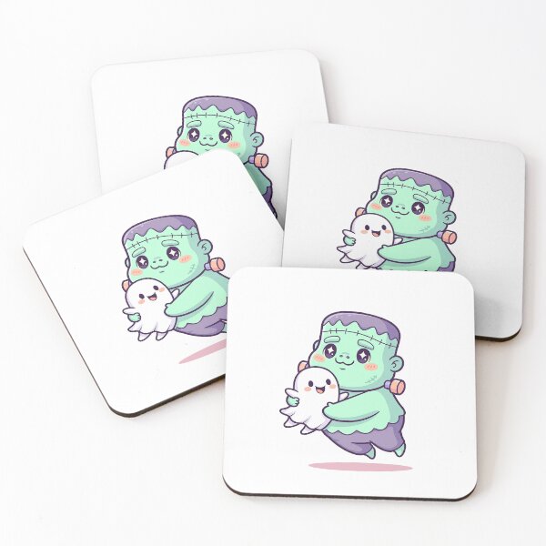 Item preview, Cute Kawaii Frankenstein and Ghost Best Friends designed and sold by istoriadesign.