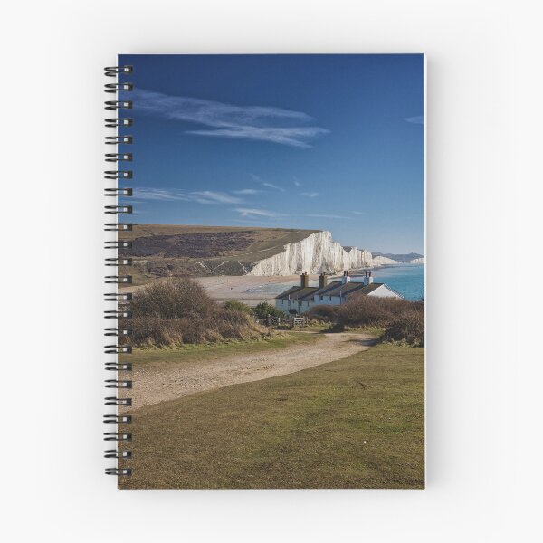 Item preview, Coastguard Cottages and The Seven Sisters Cliffs at Cuckmere Haven Sussex England UK designed and sold by John Gilham - Landscape Photography.