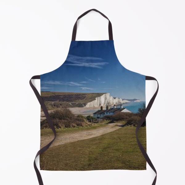 Item preview, Coastguard Cottages and The Seven Sisters Cliffs at Cuckmere Haven Sussex England UK designed and sold by John Gilham - Landscape Photography.