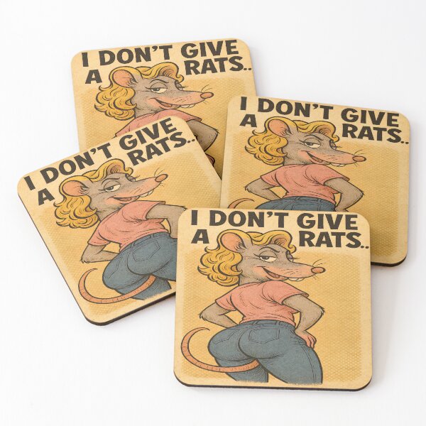 Item preview, “Don’t Give a Rat — Funny Cartoon Pun Design designed and sold by ReyDeLaCalle.