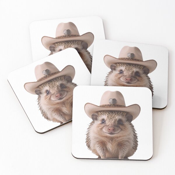 Item preview, Hedgehog Cowboy Hat Happy Balloons Celebrations Cute  designed and sold by CheeseBlueprint.