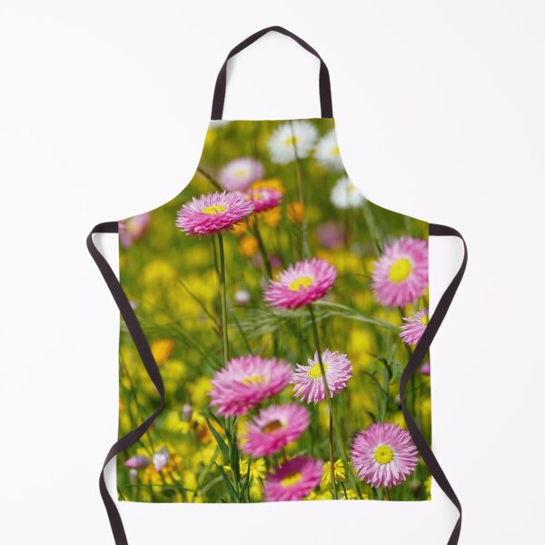 Item preview, Pink wildflowers against a background of yellow groundcover designed and sold by jaynerushton.
