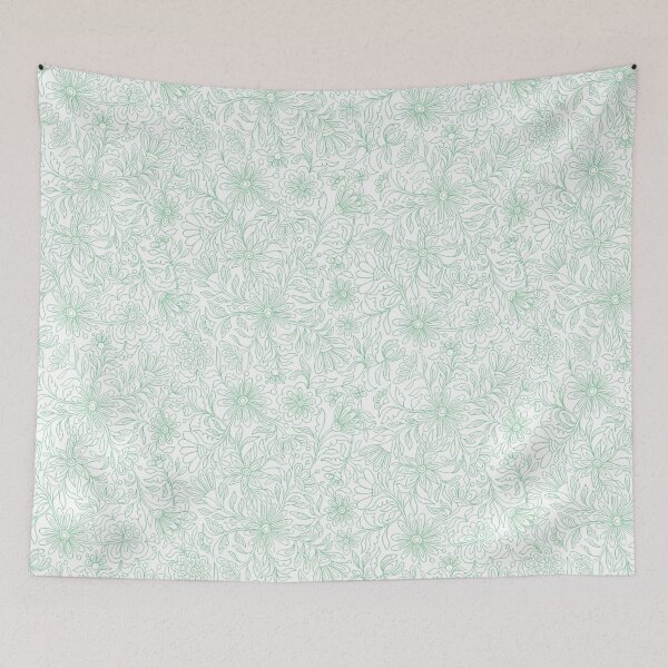 Item preview, Linda-Black-Light Pistachio Green designed and sold by Fabricatemyart.