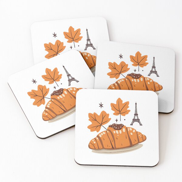 Item preview, Autumn in Paris: Croissant, Leaves & Eiffel Tower designed and sold by Nomuradi.