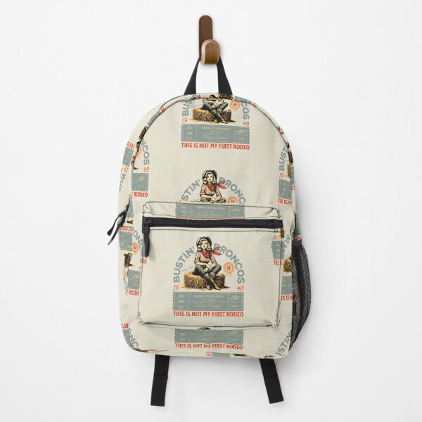 Item preview, Bustin Broncos Not my first Rodeo Cowgirl vintage poster design. designed and sold by AfricaSkyBlue.