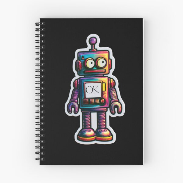 Item preview, Retro Robot OK – Colorful Vintage Tech Sticker Design designed and sold by MomentumbyOla.
