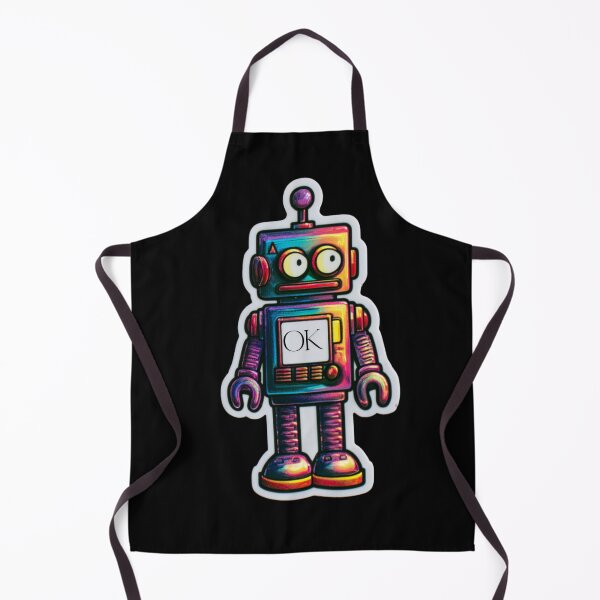 Item preview, Retro Robot OK – Colorful Vintage Tech Sticker Design designed and sold by MomentumbyOla.