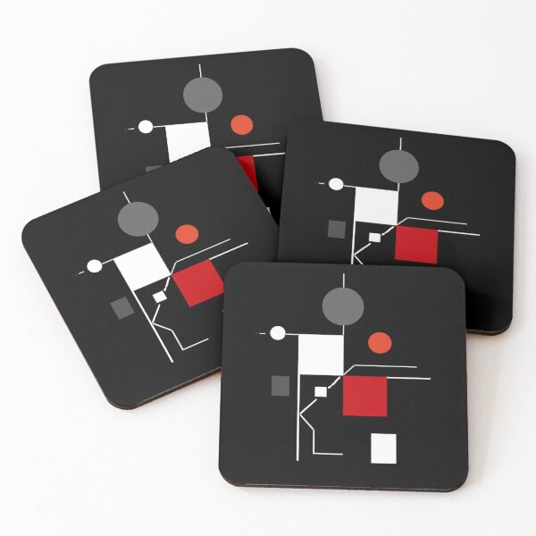 Item preview, Abstract Geometry – Minimalist Bauhaus Artwork in Red, Black & White designed and sold by Pop Art Rebel Prints.