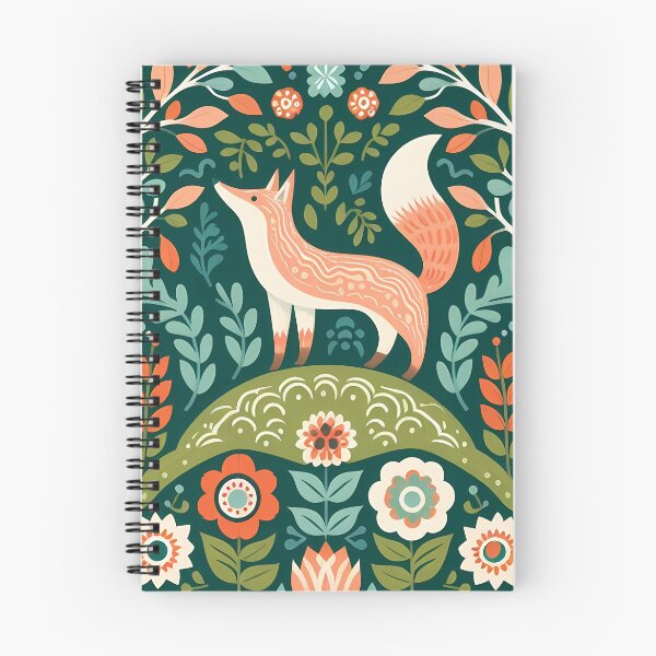 Item preview, Whimsical Forest Fox - Scandinavian Folk Art by heidiannemorris © designed and sold by FOLK ART FUSION.
