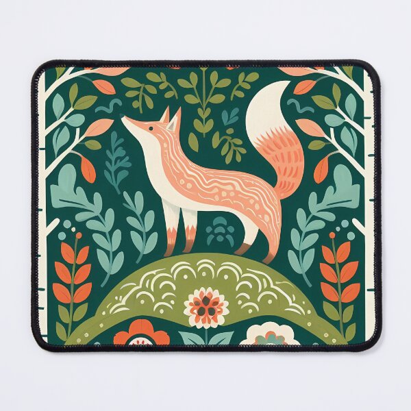 Item preview, Whimsical Forest Fox - Scandinavian Folk Art by heidiannemorris © designed and sold by FOLK ART FUSION.
