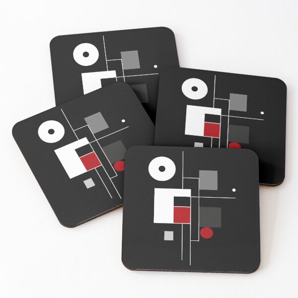 Item preview, Abstract Geometry – Minimalist Bauhaus Artwork in Red, Black & White designed and sold by Pop Art Rebel Prints.