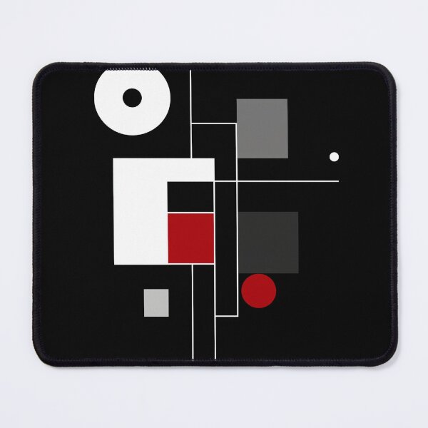 Item preview, Abstract Geometry – Minimalist Bauhaus Artwork in Red, Black & White designed and sold by Pop Art Rebel Prints.