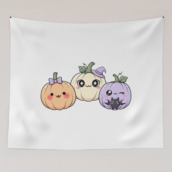 Item preview, Cute Kawaii Halloween Pumpkin Friends designed and sold by istoriadesign.