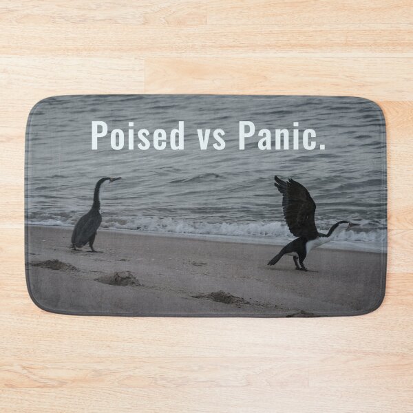 Item preview, Poised vs Panic - Funny Sarcastic Bird Meme designed and sold by GrimBearItGoods.