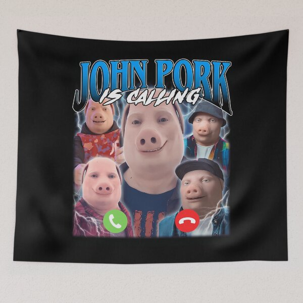 Item preview, John Pork Vintage Retro Design designed and sold by RODNEYCLARASHOP.