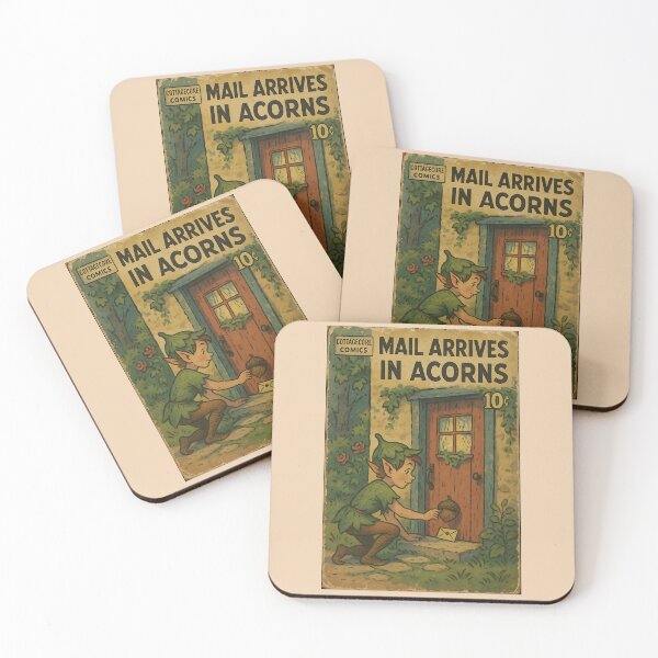 Item preview, Whimsical Cottagecore Art: Mail arrives in acorns designed and sold by bapupa.