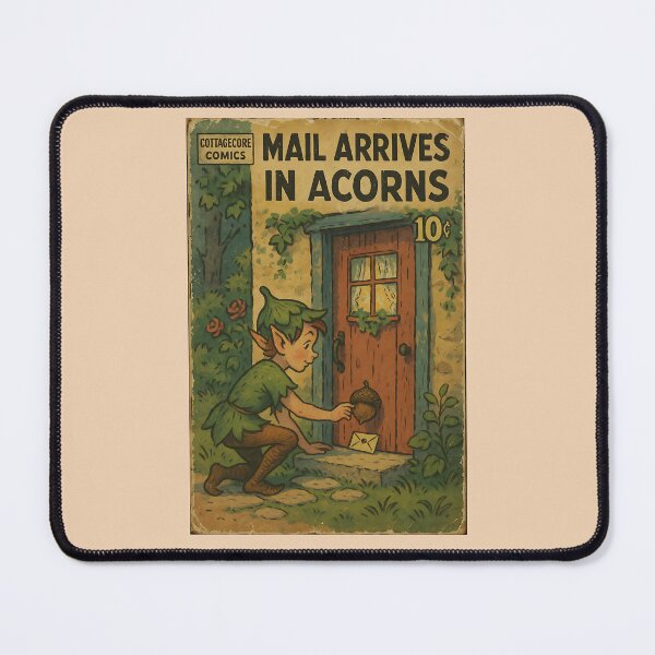 Item preview, Whimsical Cottagecore Art: Mail arrives in acorns designed and sold by bapupa.