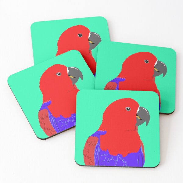 Item preview, Cute Eclectus Parrot Red Female Version designed and sold by TiffinByLK.