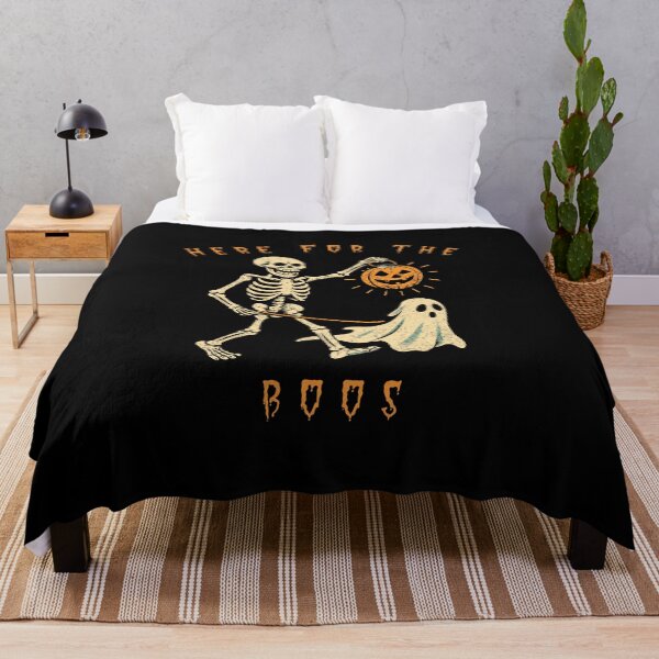 Item preview, Here for the Booos – Funny Skeleton & Ghost Halloween Party Design designed and sold by InkwildStudio.