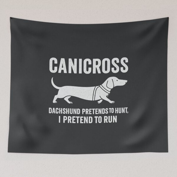 Item preview, Canicross Dachshund Funny Dog Sport Design designed and sold by Meandmyshop.