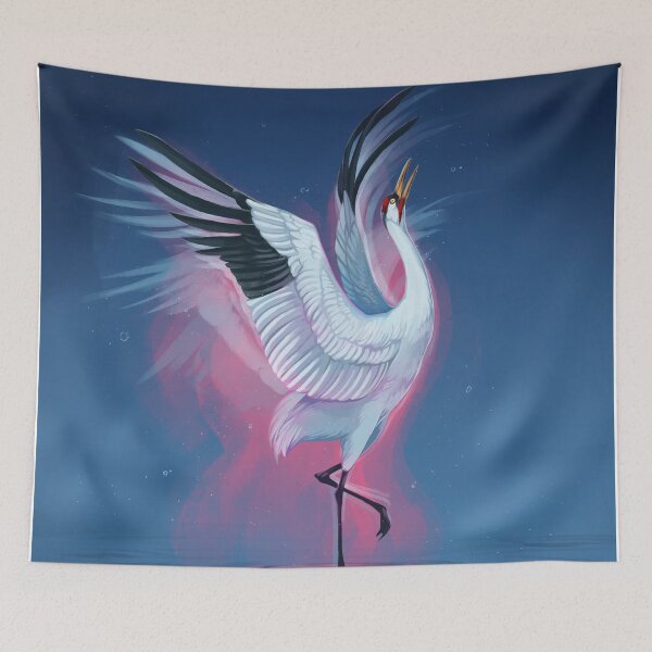 Item preview, Dancing Crane in Moonlight designed and sold by Luccain.Art.