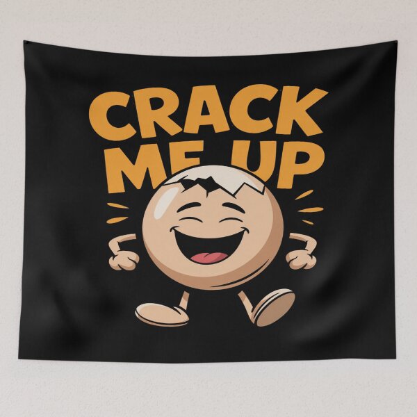 Item preview, Crack Me Up – Funny Laughing Egg Cartoon designed and sold by Visimatic.