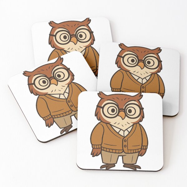 Item preview, Wise Owl in Glasses and Cardigan – Cute Cartoon Style designed and sold by Confuzz1ed.