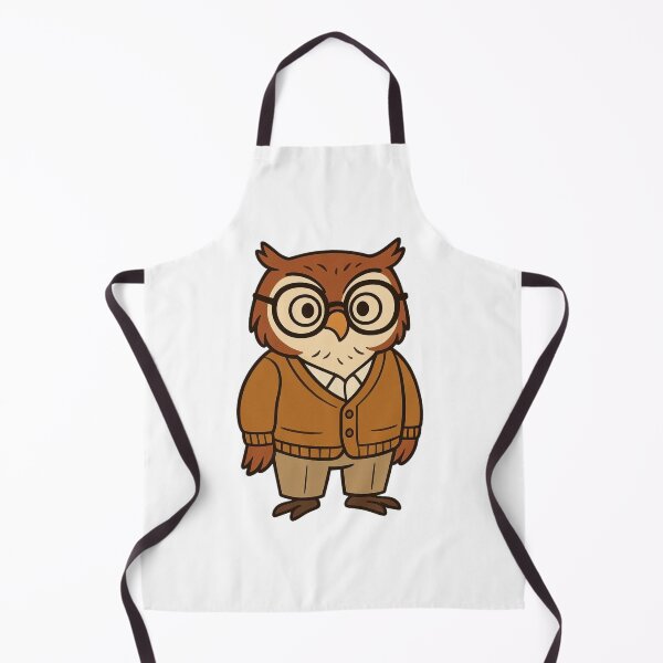 Item preview, Wise Owl in Glasses and Cardigan – Cute Cartoon Style designed and sold by Confuzz1ed.