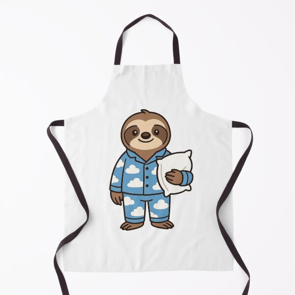 Item preview, Sleepy Sloth in Cloud Pajamas with Pillow – Cute Cartoon Style designed and sold by Confuzz1ed.
