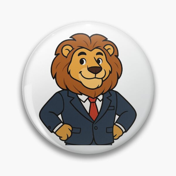 Item preview, Regal Lion in Suit and Tie – Funny Cartoon Style designed and sold by Confuzz1ed.