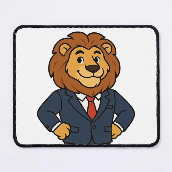 Item preview, Regal Lion in Suit and Tie – Funny Cartoon Style designed and sold by Confuzz1ed.