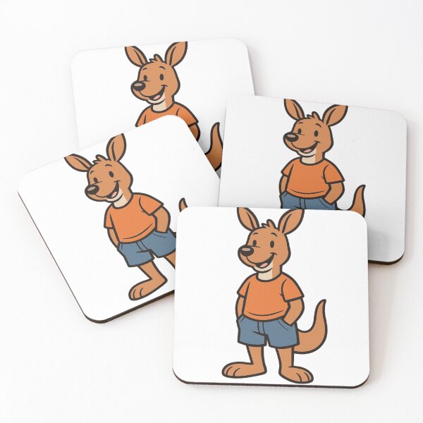 Item preview, Cool Kangaroo in Shorts and T-Shirt – Funny Cartoon Style designed and sold by Confuzz1ed.