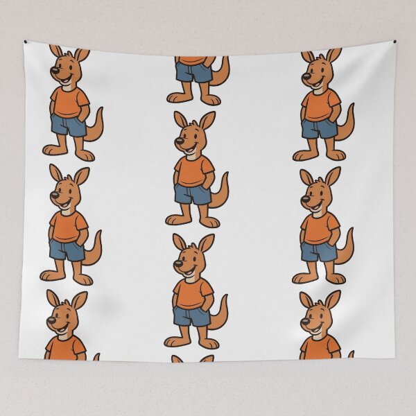 Item preview, Cool Kangaroo in Shorts and T-Shirt – Funny Cartoon Style designed and sold by Confuzz1ed.