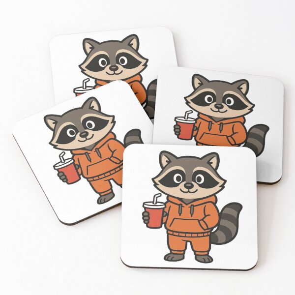 Item preview, Cheeky Raccoon in Hoodie and Sweatpants – Funny Cartoon Style designed and sold by Confuzz1ed.