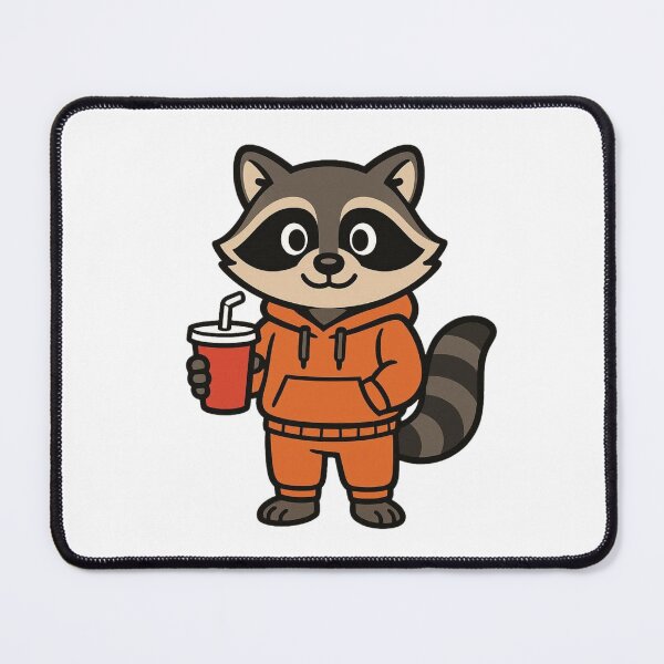 Item preview, Cheeky Raccoon in Hoodie and Sweatpants – Funny Cartoon Style designed and sold by Confuzz1ed.