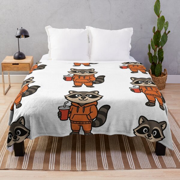 Item preview, Cheeky Raccoon in Hoodie and Sweatpants – Funny Cartoon Style designed and sold by Confuzz1ed.