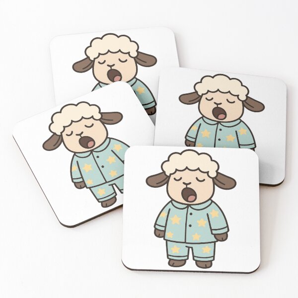 Item preview, Sleepy Sheep in Starry Pajamas – Cute Cartoon Style designed and sold by Confuzz1ed.