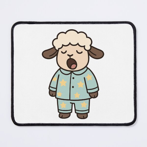 Item preview, Sleepy Sheep in Starry Pajamas – Cute Cartoon Style designed and sold by Confuzz1ed.