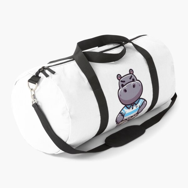Item preview, Cross Hippo in Polo Shirt and Shorts – Funny Cartoon Style designed and sold by Confuzz1ed.