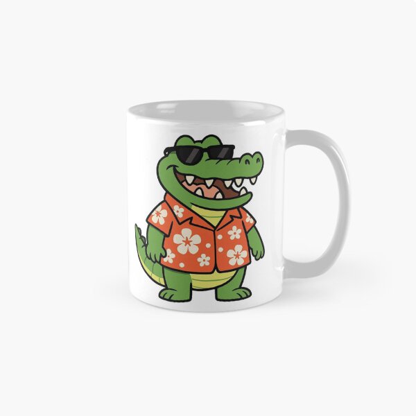 Item preview, Cocodrilo divertido con camisa hawaiana y gafas de sol: estilo caricatura adorable designed and sold by Confuzz1ed.