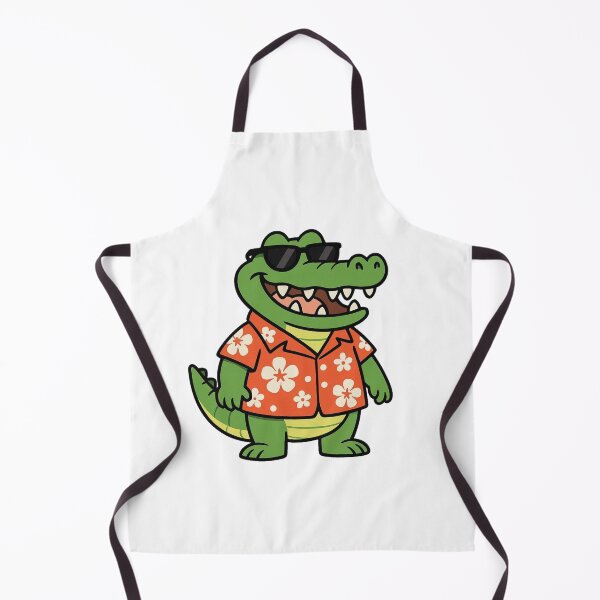 Item preview, Fun Crocodile in Hawaiian Shirt and Sunglasses – Cute Cartoon Style designed and sold by Confuzz1ed.