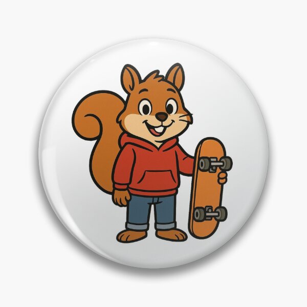 Item preview, Cool Squirrel in Hoodie and Jeans with Skateboard – Funny Cartoon Style designed and sold by Confuzz1ed.