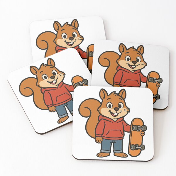 Item preview, Cool Squirrel in Hoodie and Jeans with Skateboard – Funny Cartoon Style designed and sold by Confuzz1ed.