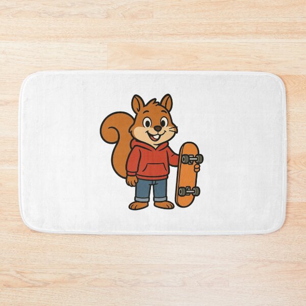 Item preview, Cool Squirrel in Hoodie and Jeans with Skateboard – Funny Cartoon Style designed and sold by Confuzz1ed.