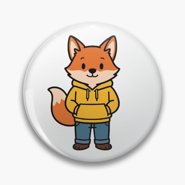 Item preview, Playful Fox in Yellow Hoodie and Jeans – Modern Casual Cartoon designed and sold by Confuzz1ed.