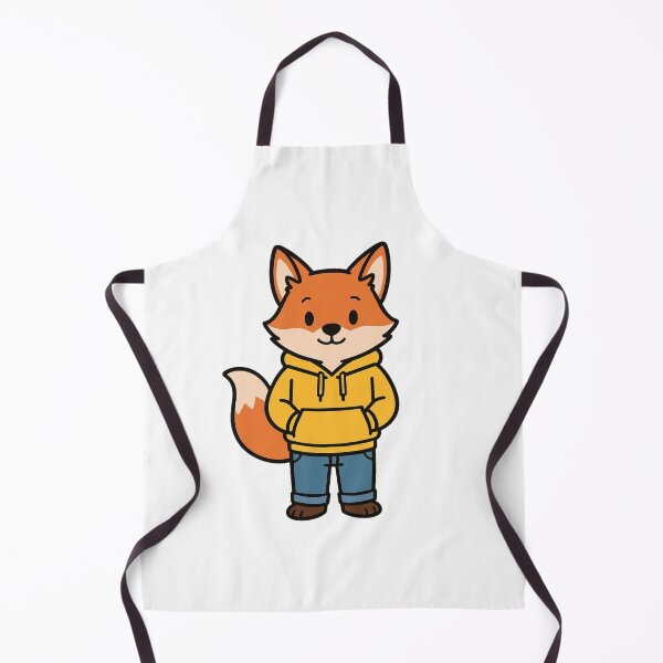 Item preview, Playful Fox in Yellow Hoodie and Jeans – Modern Casual Cartoon designed and sold by Confuzz1ed.