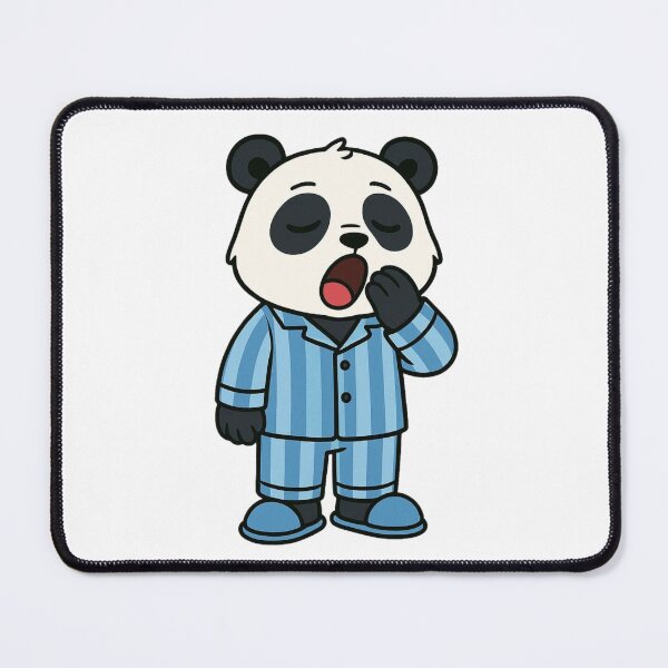 Item preview, Sleepy Panda in Striped Pajamas – Adorable Bedtime Cartoon designed and sold by Confuzz1ed.