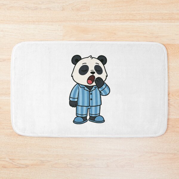Item preview, Sleepy Panda in Striped Pajamas – Adorable Bedtime Cartoon designed and sold by Confuzz1ed.