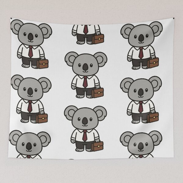 Item preview, Office Koala in Shirt and Tie with Briefcase – Funny Work Cartoon designed and sold by Confuzz1ed.